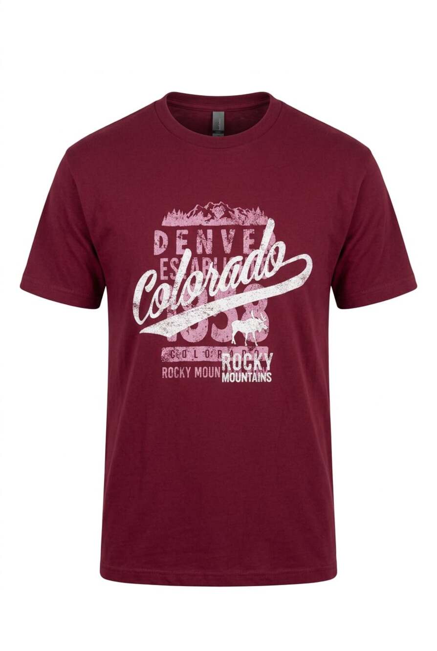 M&O Gold Denver Colorado Rocky Mountains Graphic T-Shirt